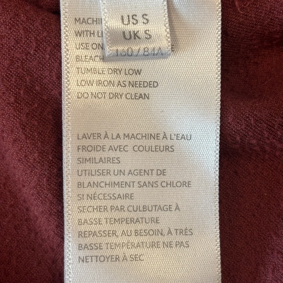 Standard Cloth Velour Maroon Long Sleeve Polo for Men - Picture 4 of 8